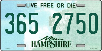 NH license plate 3652750