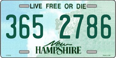NH license plate 3652786