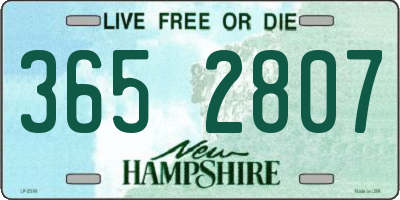 NH license plate 3652807