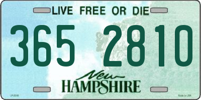 NH license plate 3652810