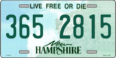 NH license plate 3652815