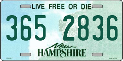 NH license plate 3652836