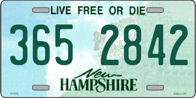 NH license plate 3652842