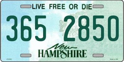 NH license plate 3652850