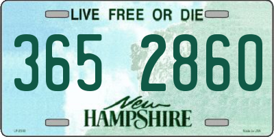 NH license plate 3652860