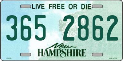 NH license plate 3652862