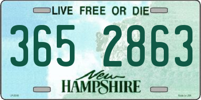 NH license plate 3652863