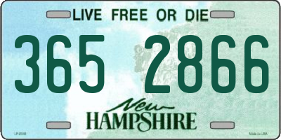NH license plate 3652866