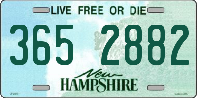 NH license plate 3652882