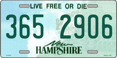 NH license plate 3652906