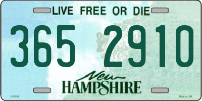 NH license plate 3652910