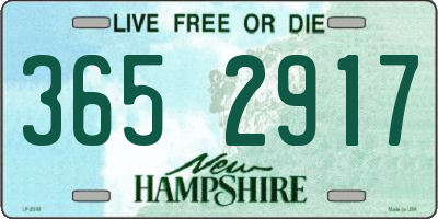 NH license plate 3652917