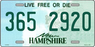 NH license plate 3652920