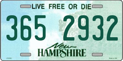NH license plate 3652932
