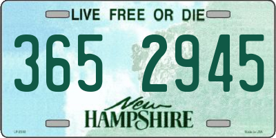 NH license plate 3652945