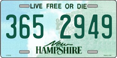 NH license plate 3652949
