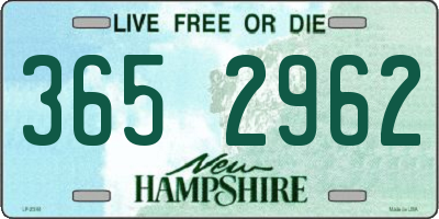 NH license plate 3652962