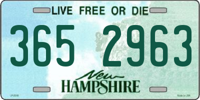 NH license plate 3652963