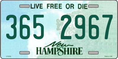 NH license plate 3652967