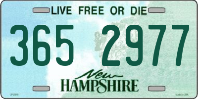 NH license plate 3652977
