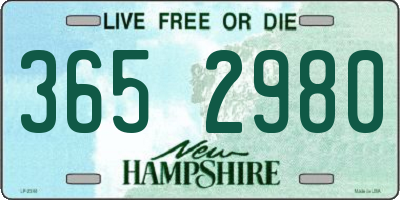 NH license plate 3652980
