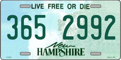 NH license plate 3652992