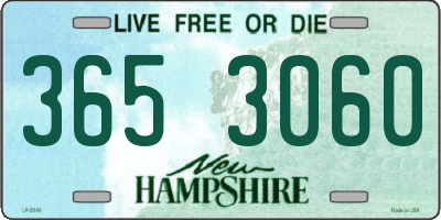 NH license plate 3653060
