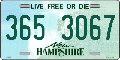 NH license plate 3653067