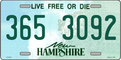 NH license plate 3653092