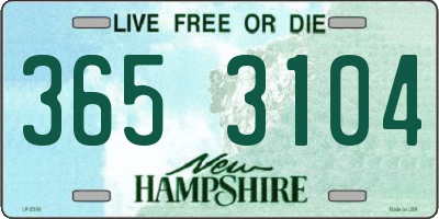 NH license plate 3653104