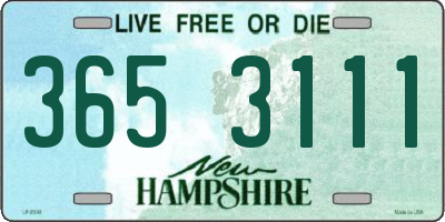 NH license plate 3653111
