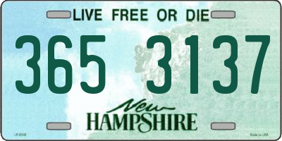 NH license plate 3653137