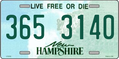 NH license plate 3653140