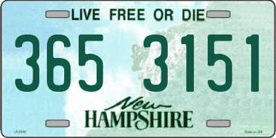 NH license plate 3653151
