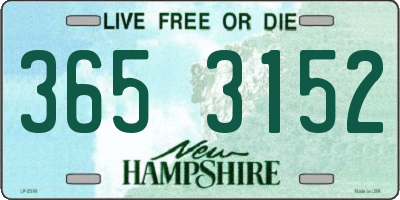 NH license plate 3653152