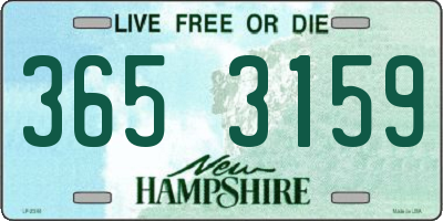 NH license plate 3653159