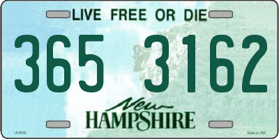 NH license plate 3653162