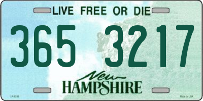 NH license plate 3653217