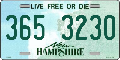 NH license plate 3653230
