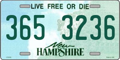 NH license plate 3653236