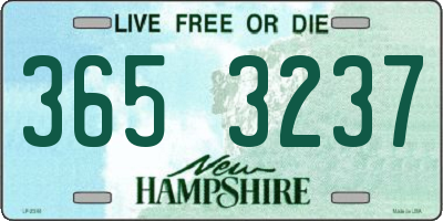 NH license plate 3653237