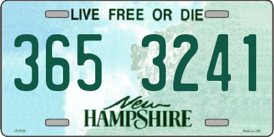 NH license plate 3653241