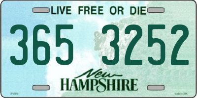 NH license plate 3653252