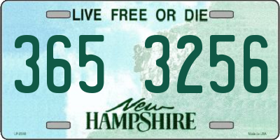 NH license plate 3653256