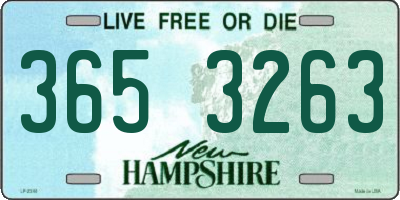 NH license plate 3653263