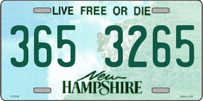 NH license plate 3653265