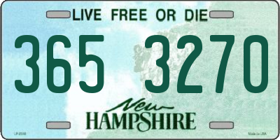 NH license plate 3653270