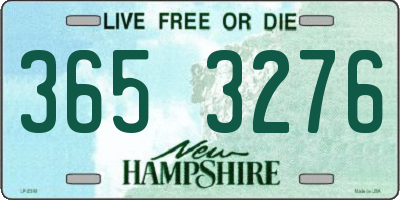 NH license plate 3653276