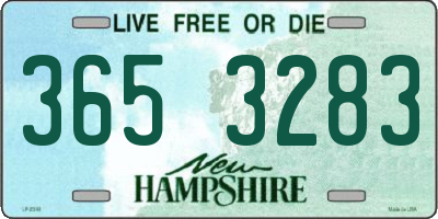 NH license plate 3653283