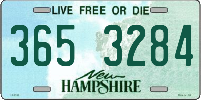 NH license plate 3653284